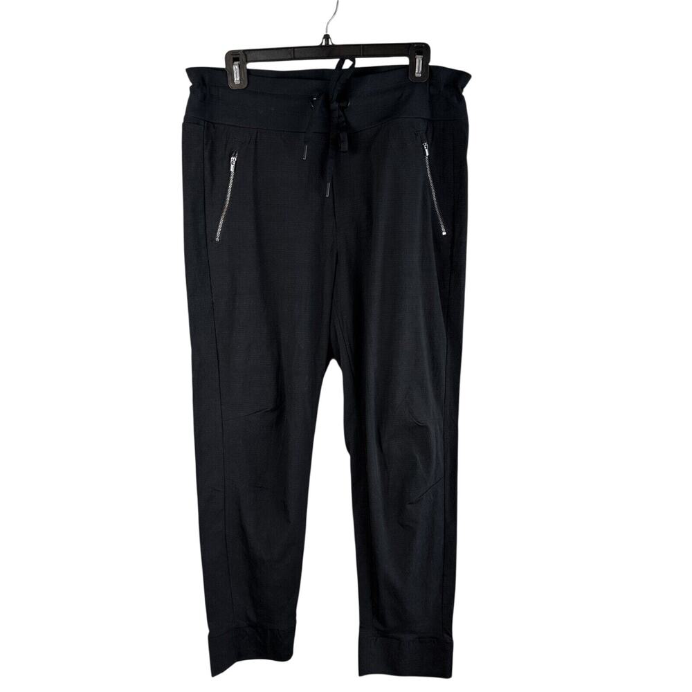 Athleta Womens Trekkie North High Rise Pants Size 12 Black Zip Pockets